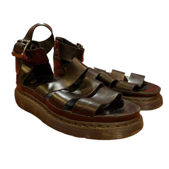 DR. MARTENS Black Leather Clarissa Platform Gladiator Sandals Womens EU 37, US 6 - Picture 8 of 8